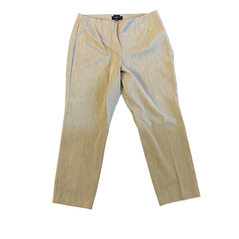 Talbots Dark Khaki Straight Leg Women Size 14p Trousers Pants Curvy Plus Size - Picture 1 of 3